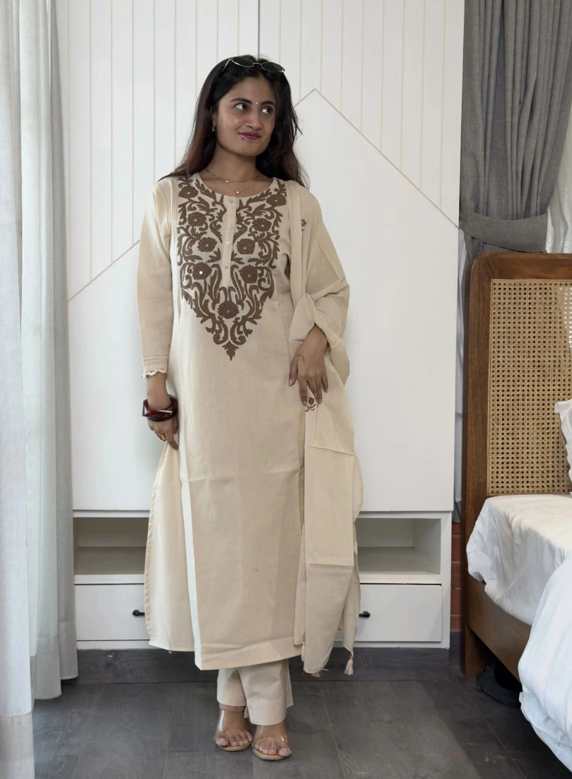 Abeer – Sand Dune Cotton Suit Set