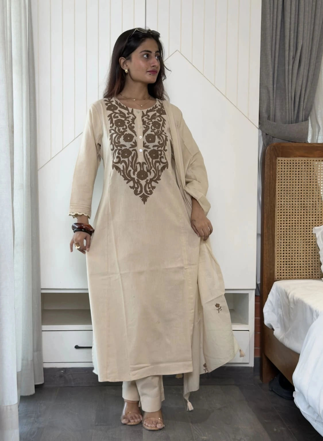 Abeer – Sand Dune Cotton Suit Set