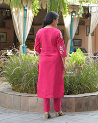 3-piece festive cotton suit set