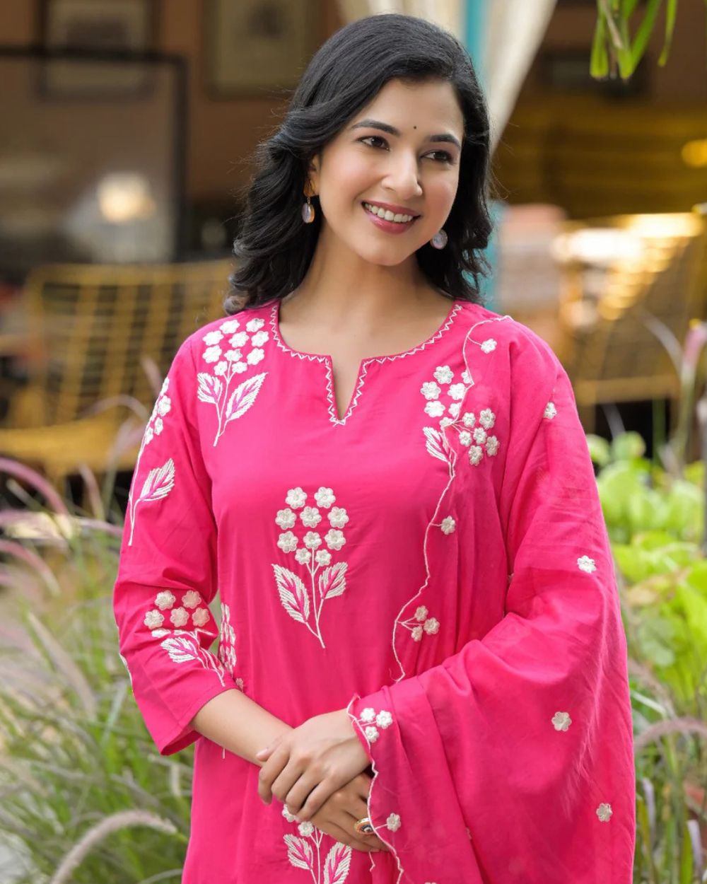 3-piece festive cotton suit set