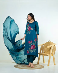 Eesha-Firozi Noor Embroidered Mul Cotton Suit Set