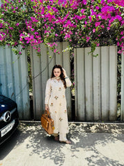 Sereen – Ivory Meadow Cotton Suit Set