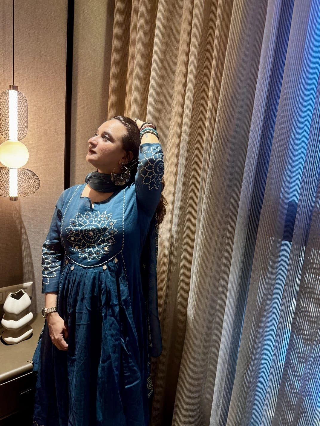 Zivara – Midnight Bloom Anarkali Set