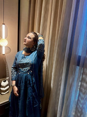 Zivara – Midnight Bloom Anarkali Set